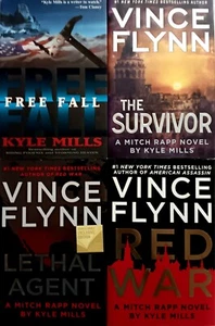 Kyle Mills ( Lot of 4) Hardcovers (Mark Beamon/Vince Flynn's Mitch Rapp Series) - Foto 1 di 5