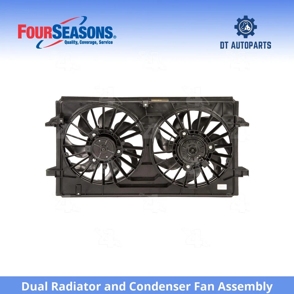 Para 2006-2009 Chevrolet Malibu conjunto de ventilador condensador radiador duplo 4 mares - Imagem 1 de 4