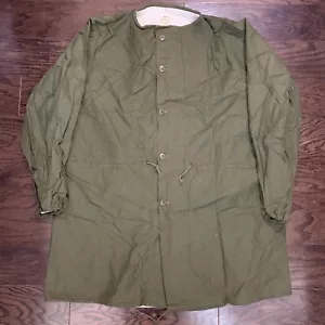 Vintage US Militärmantel grün Vesikant Gas Schutzknopfjacke Vintage klein - Bild 1 von 5