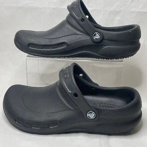 Crocs Unisex-Erwachsene Bistro Clogs Slipper Schuhe M6/W8 schwarz widerstandsfähig wasserdicht - Bild 1 von 10