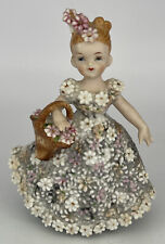 Napco 1950s Flower Girl With Basket 6973A Mint