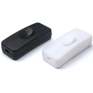 In-line ON/OFF Rocker Switch Table Desk Bed Light Lamp Cord 110-250V Push Button - Picture 1 of 14