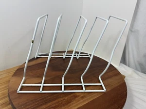 Weiß beschichtet 4 Fächer Schale/Plattenalbum/Buch/Legal Aktenregal Organizer - Bild 1 von 7