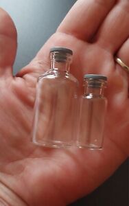 Petites bouteilles en verre bouchon sans déversement 36 pièces mélange huiles parfums parfums potions flacons 