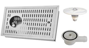 Tropfblech aus Edelstahl zum Einlassen inklusive Gläserdusche 4 Teile 480x313mm - Bild 1 von 10