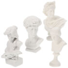  4 Pcs White Resin Miniature Greek Sculptures Mythology Statues Figurine