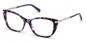 Swarovski SK5343 055 Purple Havana Cat Eye Plastic Eyeglasses Frame 53-15-140 RX - Picture 1 of 2