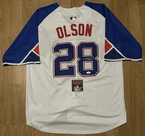 Matt Olson Signed Autographed Atlanta Braves City Connect Jersey #28 JSA COA - Picture 1 of 4