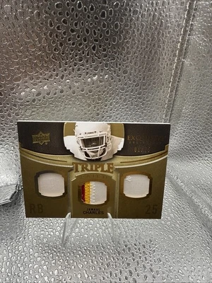 jamal charles upper deck exquisite triple patch /75 2010 1st On Print - Image 1 of 2