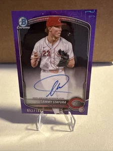 2025 Bowman Chrome Sammy Stafura #BMA-SS Auto Purple MOJO Refractor /199 - Picture 1 of 6