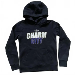 Nike Baltimore Ravens Hooded Sweatshirt Hoodie Charm City Youth Size Medium - Picture 1 of 3