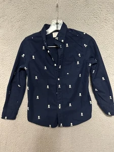 Crewcuts Boys Shirt Size 10 Skull Print Long Sleeve button up Kids - Picture 1 of 5