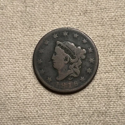 1816 Coronet Matron Head Copper Large Cent Penny 1c US Coin RH - Image 1 of 2