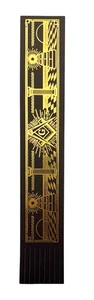 Mason Bookmark Leather Black and Gold 9 x 1.5 inches Freemasonry Fraternal - Picture 1 of 6