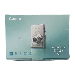 Canon Digital IXUS 55 in OVP Silber Digitalkamera Foto Blitz Video Bilder - Bild 1 von 11