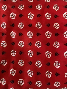 red cotton fabric 5+yards 2-Cuts - Picture 1 of 3