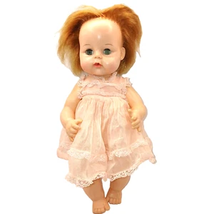 Vintage Madame Alexander Sweet Tears Baby Puppe Schlafaugen in original rosa Kleid TLC - Bild 1 von 17