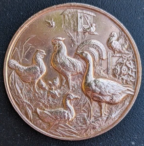 1887 Fur Zuchterische Leistungen Germany 2" Bronze Medal Award Lot#118 - Picture 1 of 22