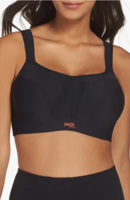 $75 Panache 5021 Underwire Sports Bra, Black, Size US 36H - UK 36FF - Image 1 of 4