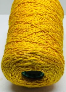 Filatura Lanar SPA ConeCotton/Viscose/Linen Color 607Marigold Yellow 968 Yds New - Picture 1 of 5