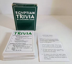 Egyptian Trivia Game 3rd Edition By Cassandra Vivian RARE - Distributed in Egypt - Picture 1 of 10