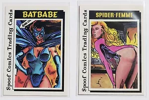 Lote de 2 cómics promocionales de SPOOF COMICS - Spider-Femme Batbabe 1992 personality Comics - Imagen 1 de 2