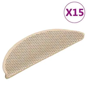 vidaXL Stair Mats Self-adhesive Sisal-Look 15 pcs 56x17x3 cm BerberNew - Picture 1 of 9