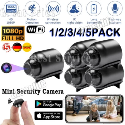 1080P HD Mini IP Kamera Wireless WiFi Kamera Überwachungskamera Kamera Mini - Bild 1 von 4