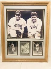 FRAMED YANKEES LOU GEHRIG AND BABE RUTH W/ CARDS Licensed  - The "Called Shot"