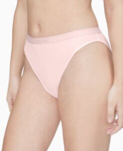 New Calvin Klein Women's Pure Ribbed Cheeky Bikini Underwear Pink Size L