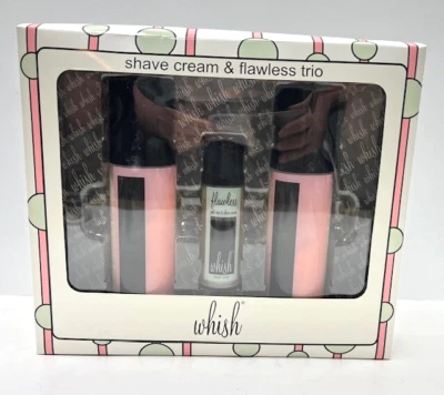 NEW IN BOX - Whish All Natural Shave Cream & Flawless Trio - Pomegranate - Image 1 of 4