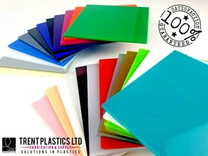 3mm Colour Perspex Acrylic Sheet Plastic Panel 55 DIFFERENT COLOURS A5 A4 A3 - Picture 1 of 53