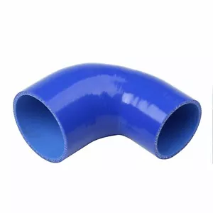 90 Degree 64mm to 76mm Silicone Elbow Coupler Reducer Hose Blue 2 1/2" to 3" - Picture 1 of 4