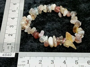 Bracelet baroque AGATE BOTSWANA naturelle 18 cm excellente qualité de pierres ! - Picture 1 of 2