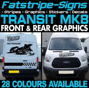 passend für Ford Transit MK8 L2 L3 MOTOCROSS GRAFIK AUFKLEBER STREIFEN CAMPER VAN - Bild 1 von 2