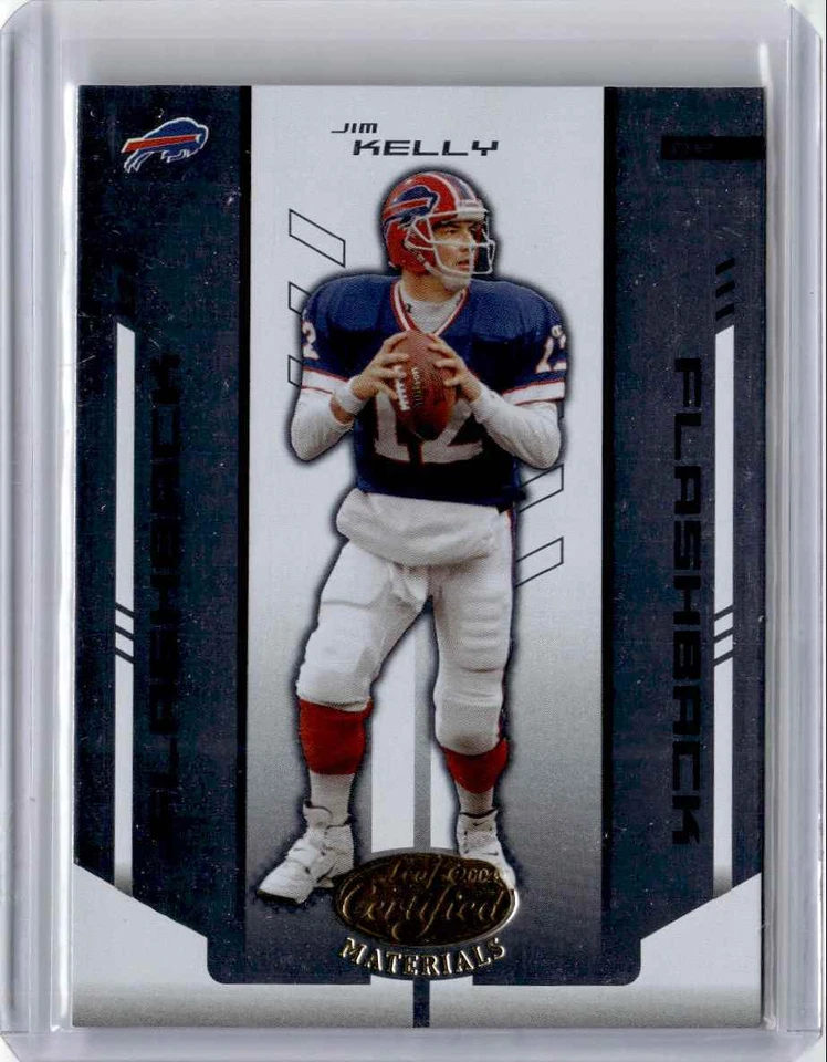 2004 Leaf Certified Materials Jim Kelly Football Card Buffalo Bills #129 - Image 1 of 2