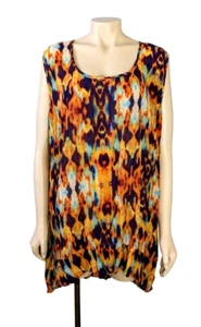 Taking Shape TS Women's Tunic Top Plus Size S 18 Sleeveless Multicolour Stretch - Picture 1 of 11