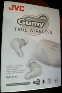 JVC Gumy True Wireless Headphones in White. HA-A7T2. 24Hr Battery. Touch Control - Picture 1 of 4