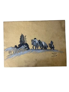 Harold von Schmidt - PAPER PAINTING - AMERICAN ILUSTRATOR - SIGNED - Picture 1 of 2