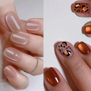 Leopard False Nails French Press on Nails Fashion Fake Nails Women Girls - Picture 1 of 6