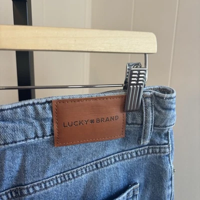 Lucky Brand Women’s 12/31 Cotton Stretch Blue Country Denim Midi Skirt NWT - Image 1 of 4