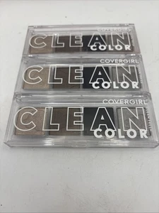 NEW Lot Of 3 Covergirl Clean Color Eyeshadow Quad 292 Classic Smokey MAKE UP X3 - Picture 1 of 5