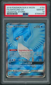 Pokémon Sun & Moon Celestial Storm Articuno GX Full Art 154/168 PSA 10 - Picture 1 of 2
