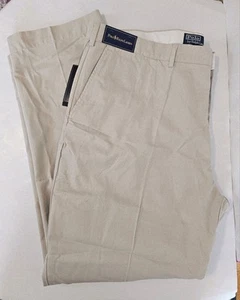 Nuevo con etiquetas Pantalones Polo Ralph Lauren Beige Prospect Frente Plano Chino De Colección Big Golf 44B 34 - Imagen 1 de 11