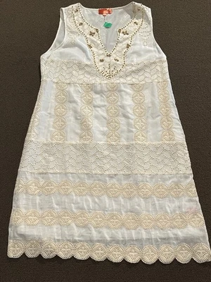 Vestido Hale Bob Cabana Bordado Ojales Sin Mangas Cuello en V Vieira Dobladillo Grande Foto 1 de 4