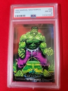 Marvel Masterpieces 1992 #32 Hulk Collectible Card PSA 8 - Picture 1 of 2