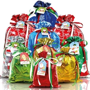 38PC Christmas Gift Bags with Tags & Ribbon Ties Assorted Sizes for Xmas Holi... - Picture 1 of 7