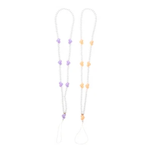 2 Pcs Handy Kette Exquisites Telefongurt Perlenbesetztes Telefonband - Zdjęcie 1 z 12