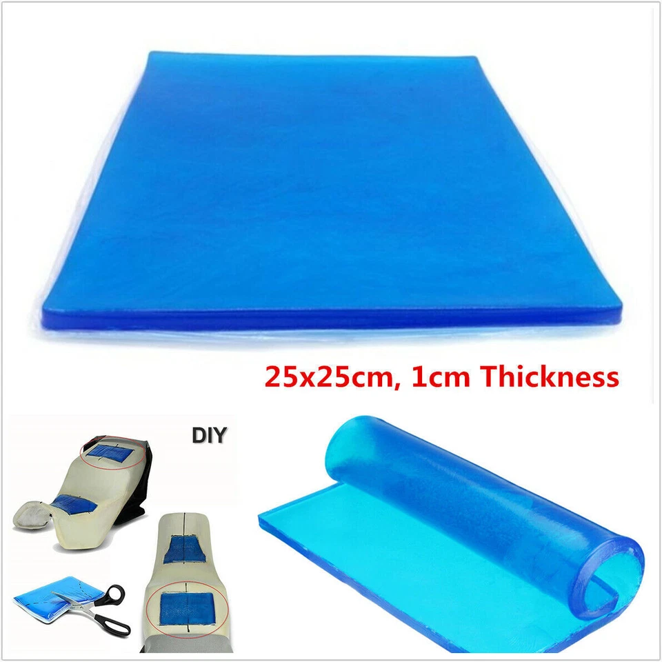 Almohadilla de gel de fibra elástica de poliuretano de 25*25*1 cm alfombrilla de gel para asiento de motocicleta Foto 1 de 4