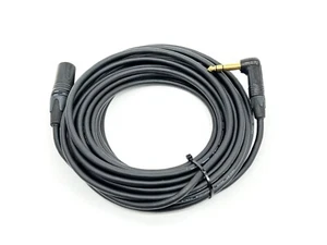 Mogami 2549 Black Microphone Cable Neutrik Right Angle TRS to XLR Male 30 FEET - Picture 1 of 3